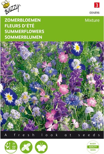 Zomerbloemen Blauw mengsel - Buzzy