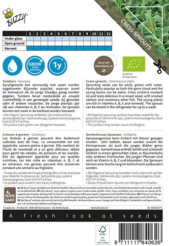 Organic Sprouting Cress Sprouts BIO - Buzzy-2
