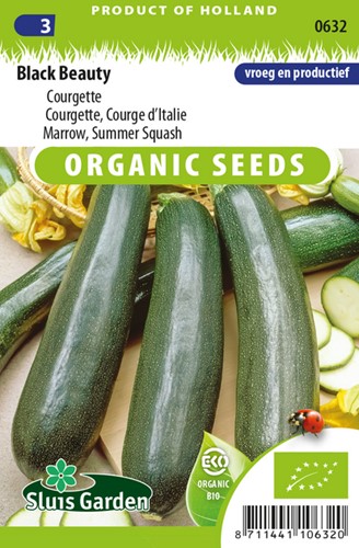 Marrow, Summer Squash Black Beauty EKO - Organic seeds - 10 seeds
