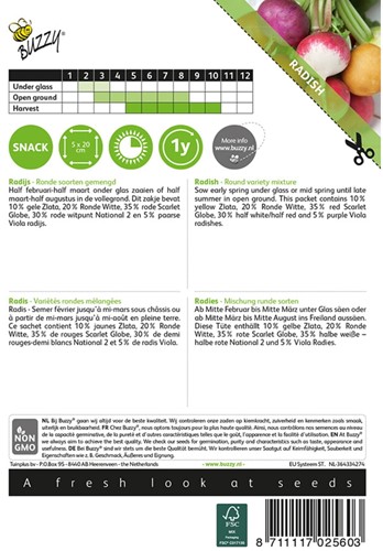 Radijs Ronde soorten gemengd - Raphanus-2