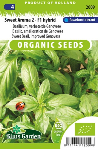 Sweet Basil, improved Genovese, Sweet Aroma 2 - F1 hybrid EKO