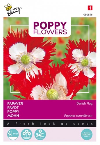 Poppy Danish Flag - Buzzy Poppy Flowers