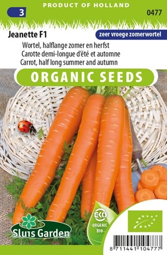 Carrot, half long summer and autumn Jeanette F1 EKO