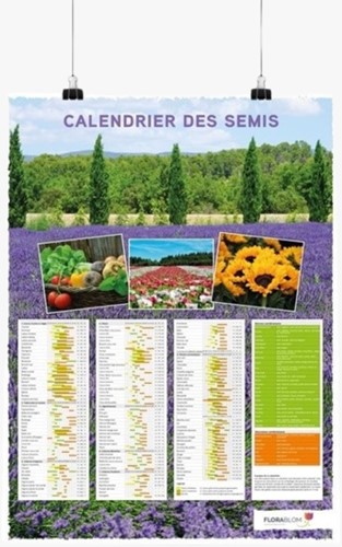 Seed Calendar Poster French - Folded