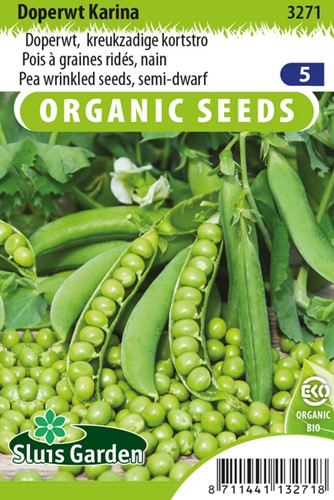 Pea wrinkled seeds, semi-dwarf Karina EKO