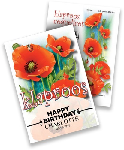 Poppy Personalized Printed Seed Packets - 1.500 pieces-2