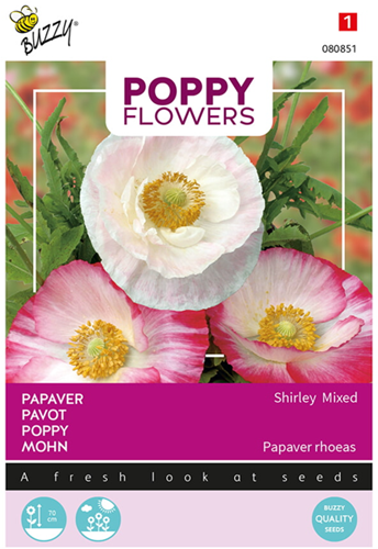 Poppy Shirley Single Mixed - Poppy Flowers