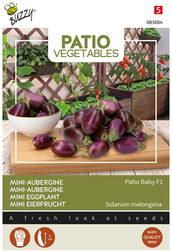 Mini-Eggplant Patio Baby F1 - Buzzy Patio Vegetables