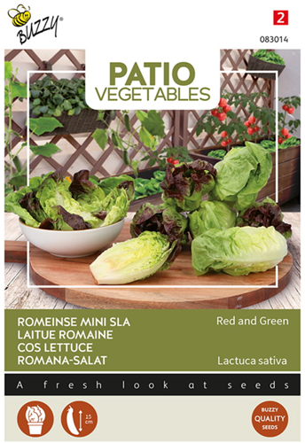 Cos Lettuce Red and Green - Buzzy Patio Vegetables