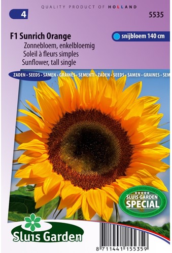 Zonnebloem F1 Sunrich Orange (Helianthus)-2