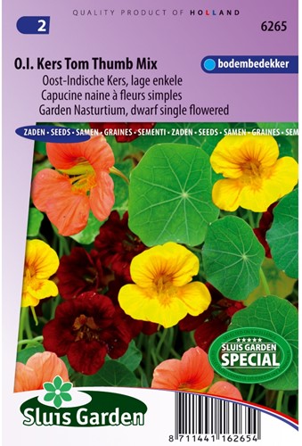 Oost-Indische kers Tom Thumb mix, lage enkelbloemig-2