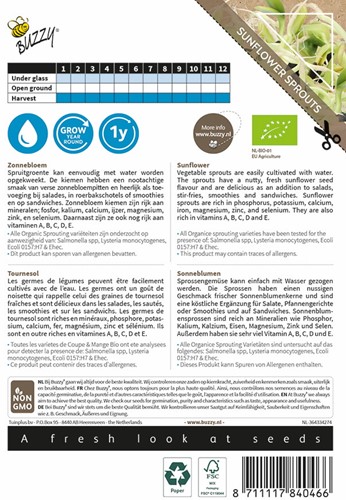 Organic Sprouting Zonnebloem BIO – Helianthus annuus-2