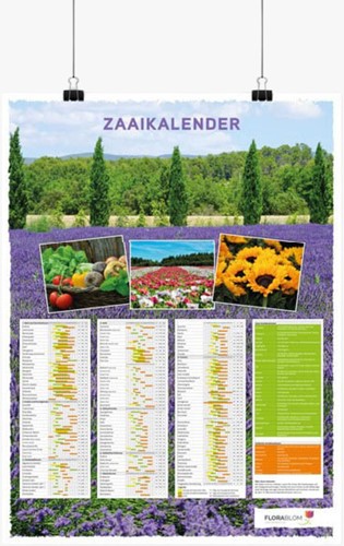 Seed Calendar Poster Dutch - Folded