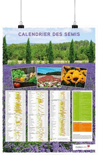 Seed Calendar Poster French - Rolled up